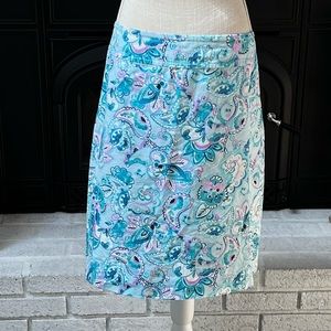 EUC Talbots Chino Skirt Paisley 14W